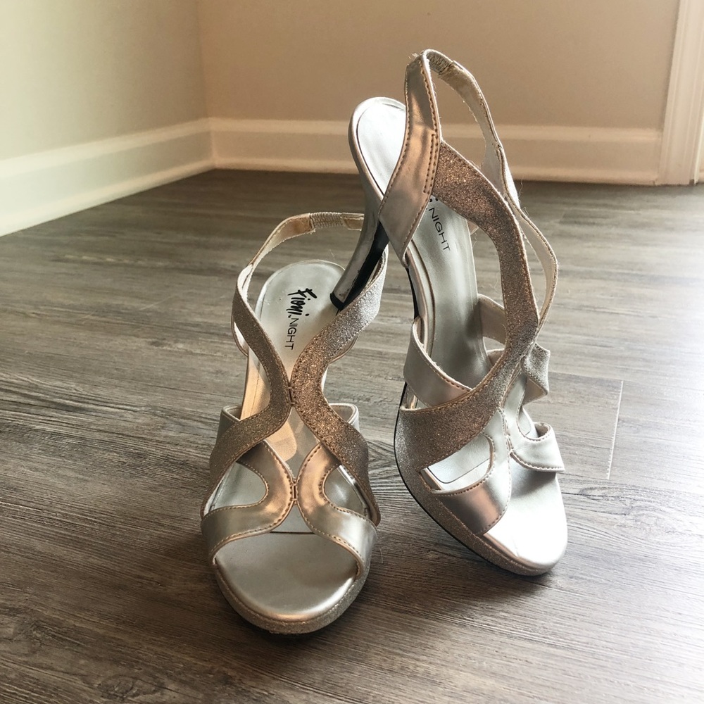 Fioni Night Silver Glitter Heels